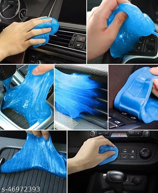 Glamsure Super Clean Car & Keyboard Cleaning Gel | Dust Cleaner Gel for Car AC Vent, Laptop & Electronics | Reusable Sticky Gel | Removes Dirt & Dust Easily(Pack of 2)